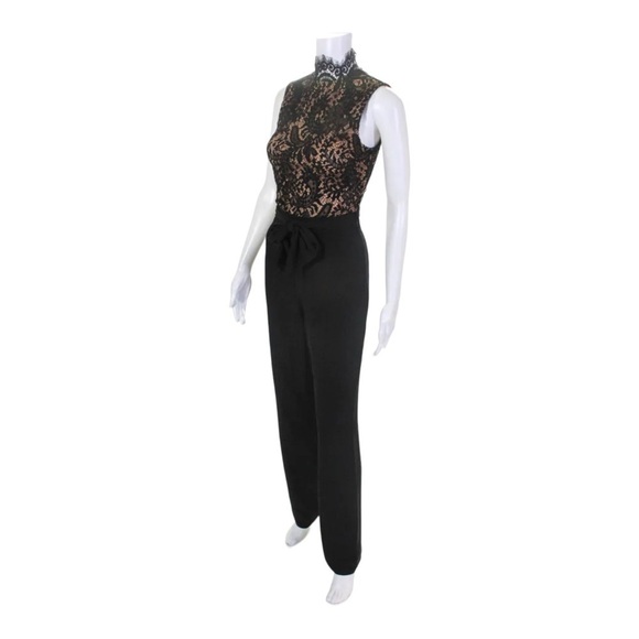 NWT MISHA Josie Black Lace High Nice Pantsuit Jumpsuit Size 0 Cocktail - Picture 13 of 15